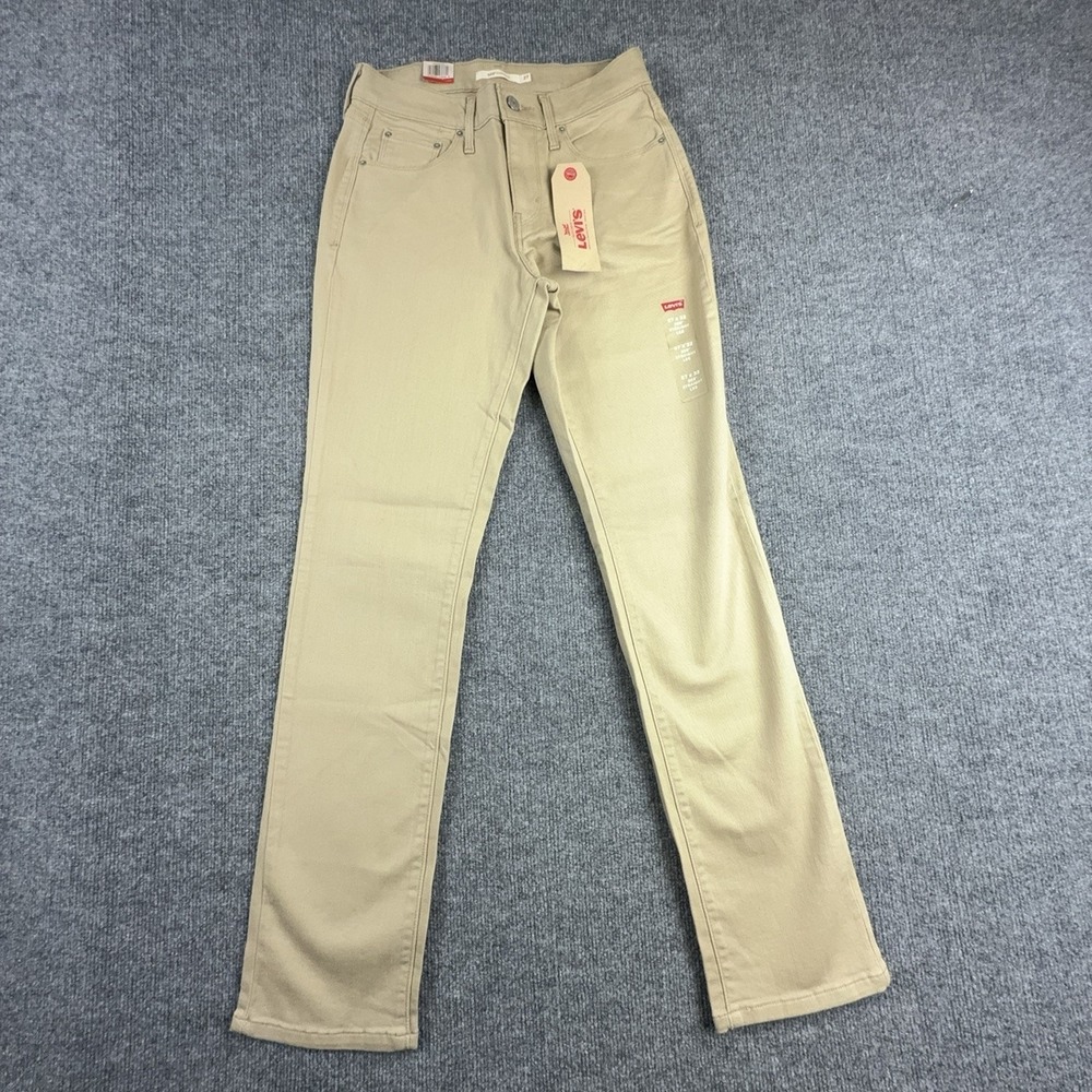 Levis 505 Jeans Mens 27x32 Beige Regular Fit Straight Leg Stretch 15505-0154